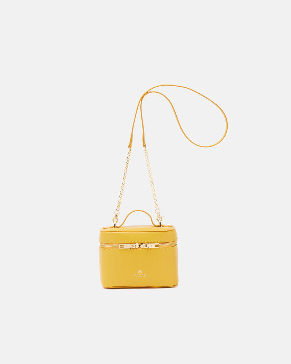Small Beauty Case Giallo  - Accessori Da Viaggio - Borse Da Viaggio - Cuoieria Fiorentina