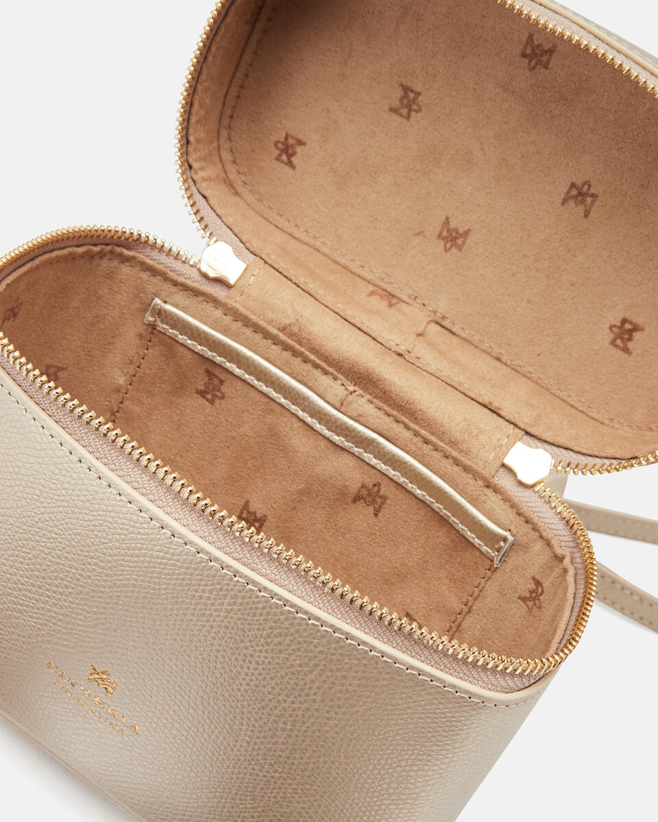 Small Beauty Case Oro  - Accessori Da Viaggio - Borse Da Viaggio - Cuoieria Fiorentina