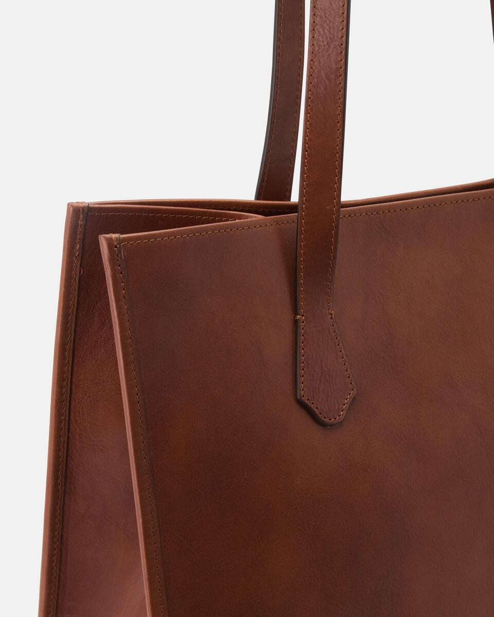 SHOPPING BAG Brown  - Shopping - Women's Bags - Bags - Cuoieria Fiorentina