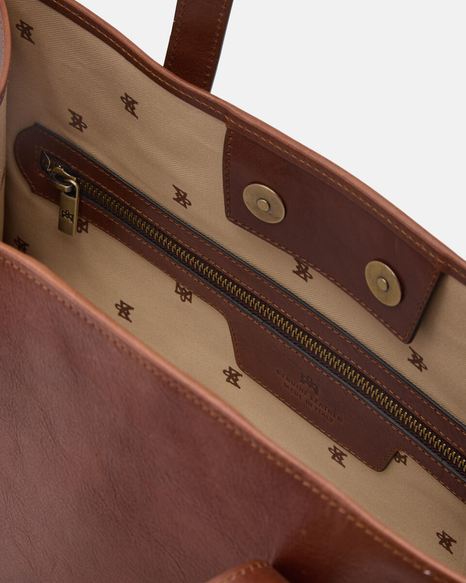 SHOPPING BAG Brown  - Shopping - Women's Bags - Bags - Cuoieria Fiorentina