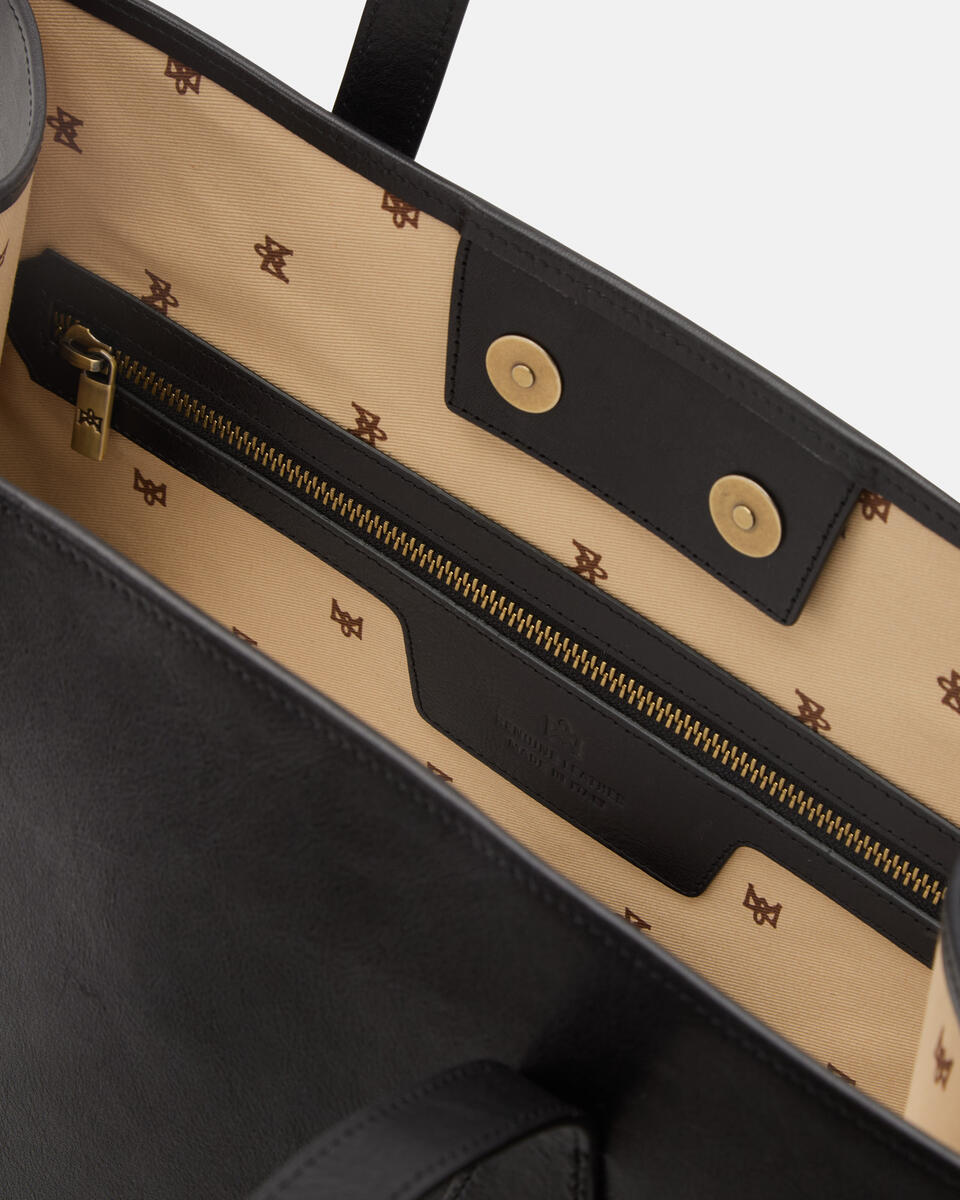 SHOPPING BAG Black  - Shopping - Women's Bags - Bags - Cuoieria Fiorentina