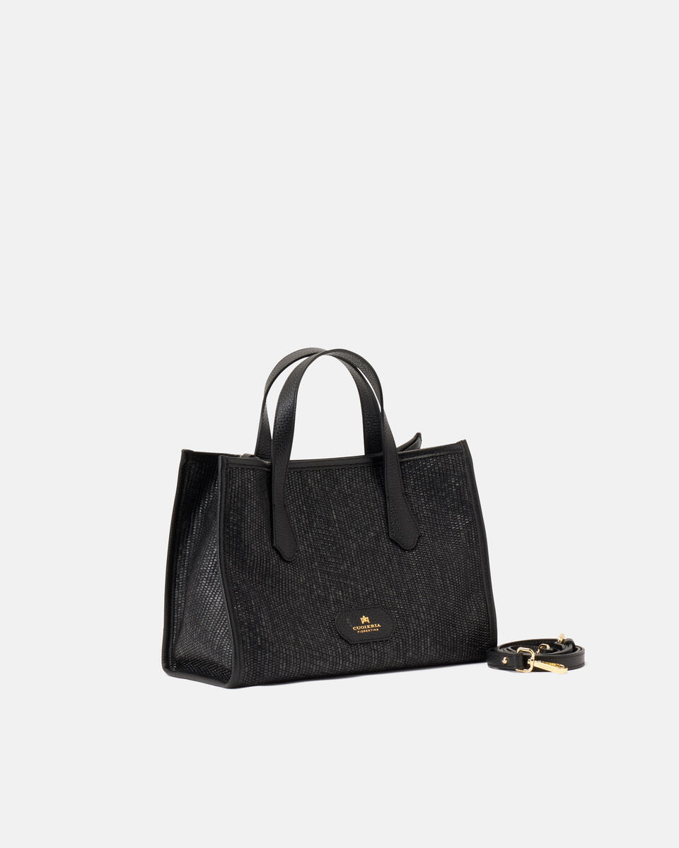 Dora tote pellepaglia Nero  - Tote Bag - Borse Donna - Borse - Cuoieria Fiorentina