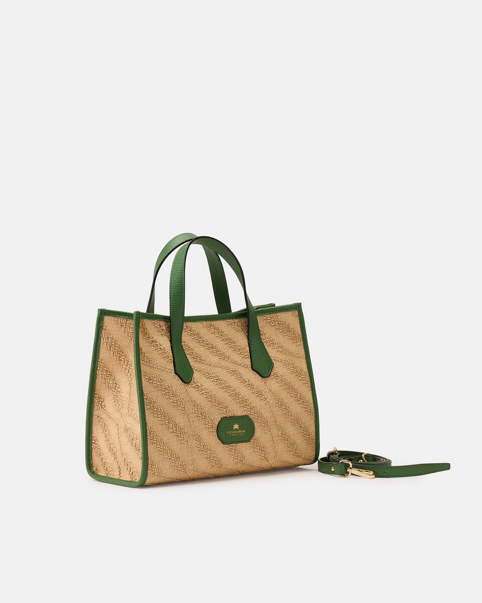 Dora medium tote rafia e pelle Aloe  - Tote Bag - Borse Donna - Borse - Cuoieria Fiorentina
