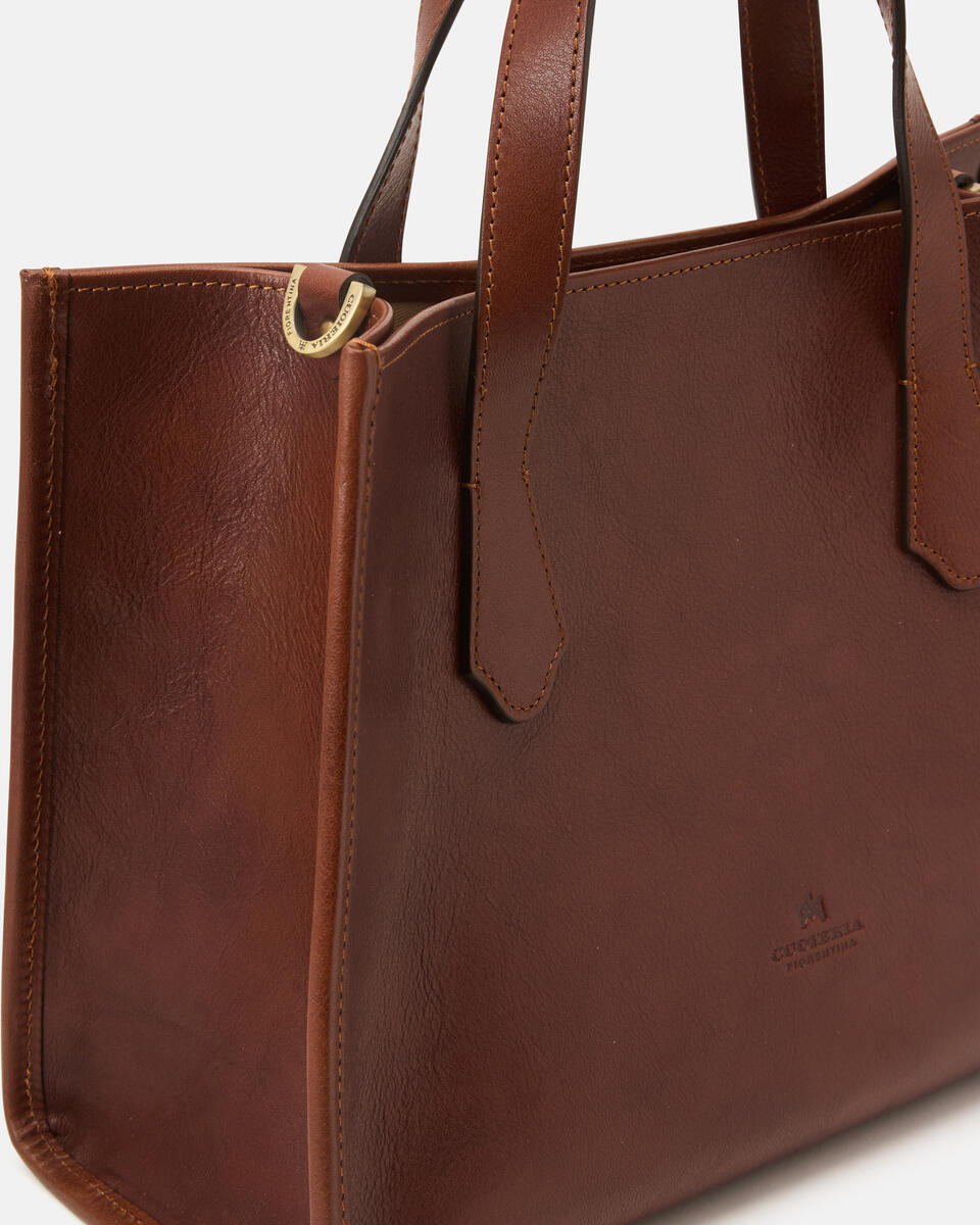 Dora tote media in cuoio Marrone  - Cuoieria Fiorentina