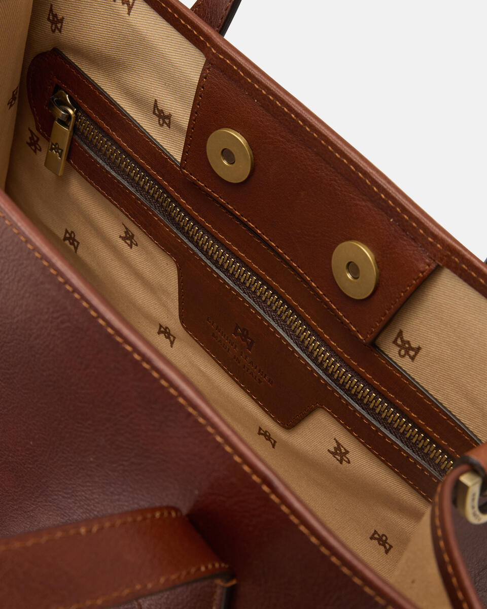 Dora tote media in cuoio Marrone  - Cuoieria Fiorentina