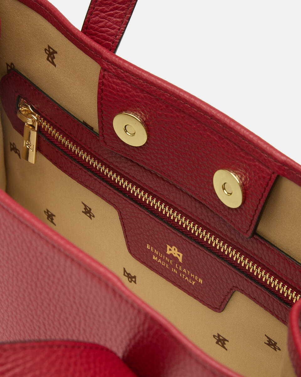 Dora Medium tote dollaro Cherry  - Cuoieria Fiorentina