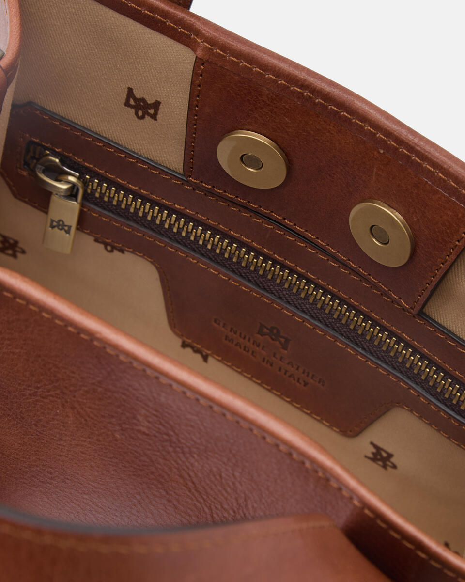 Dora small tote in cuoio Marrone  - Tote Bag - Borse Donna - Borse - Cuoieria Fiorentina