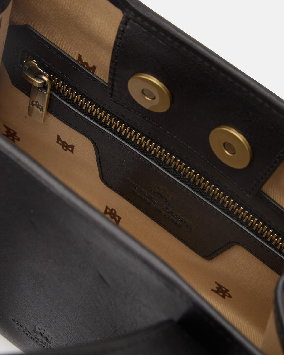 Dora small tote in cuoio Nero  - Tote Bag - Borse Donna - Borse - Cuoieria Fiorentina