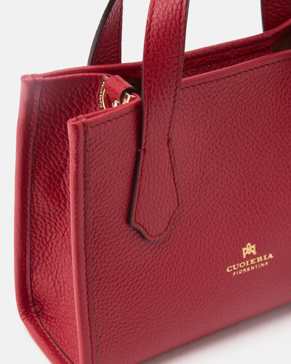 Dora small tote dollaro Cherry  - Tote Bag - Borse Donna - Borse - Cuoieria Fiorentina