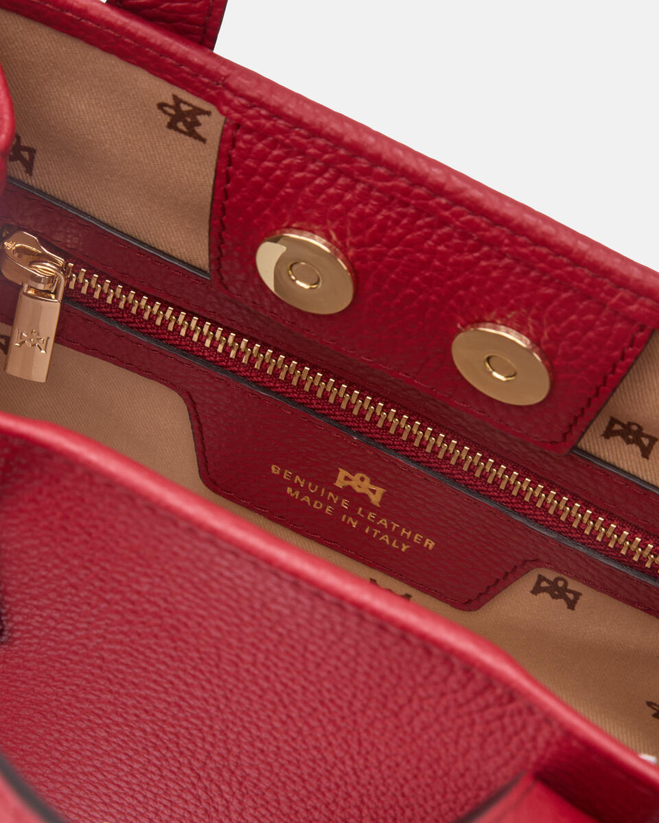 Dora small tote dollaro Cherry  - Tote Bag - Borse Donna - Borse - Cuoieria Fiorentina