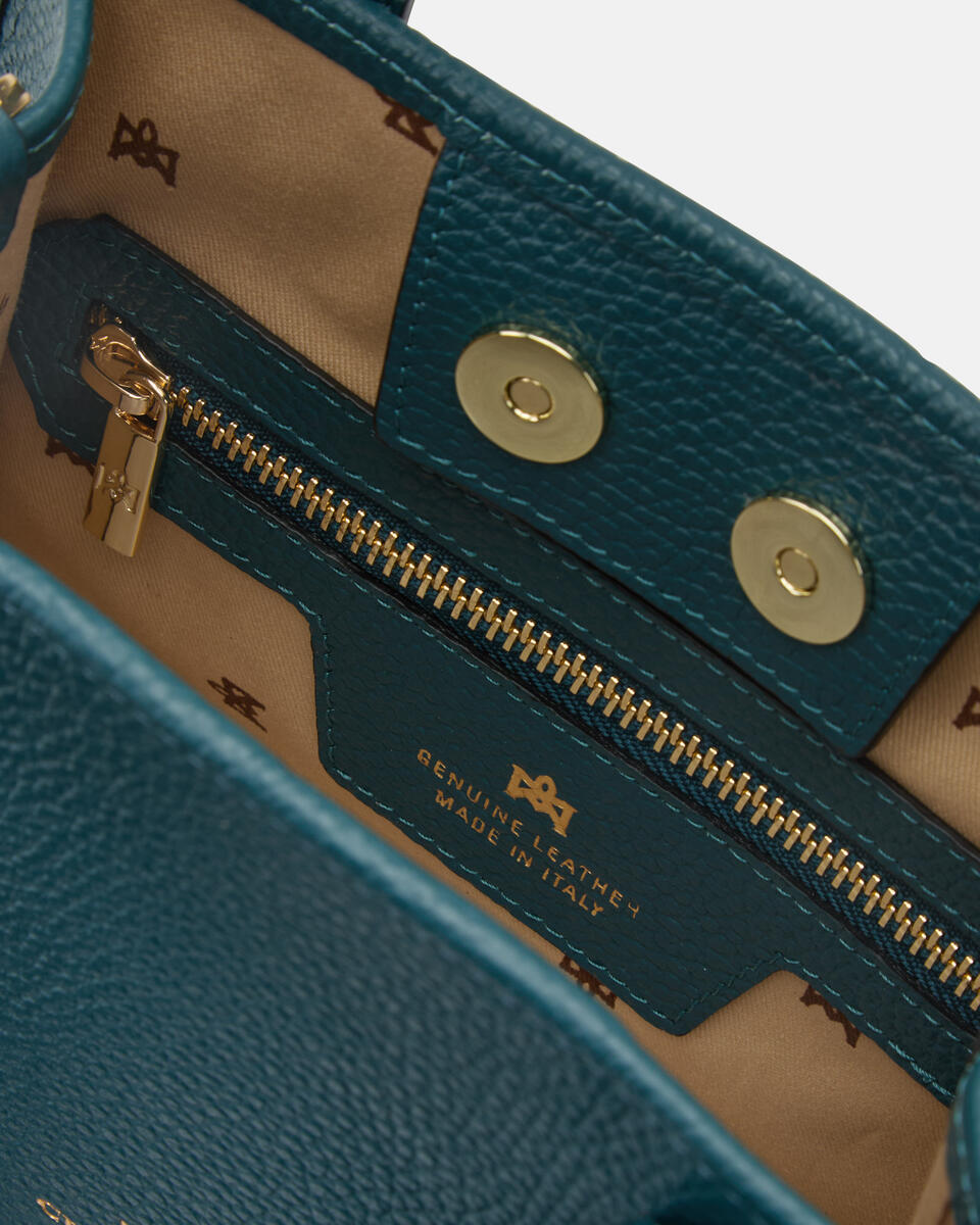 Dora small tote dollaro Teal  - Tote Bag - Borse Donna - Borse - Cuoieria Fiorentina