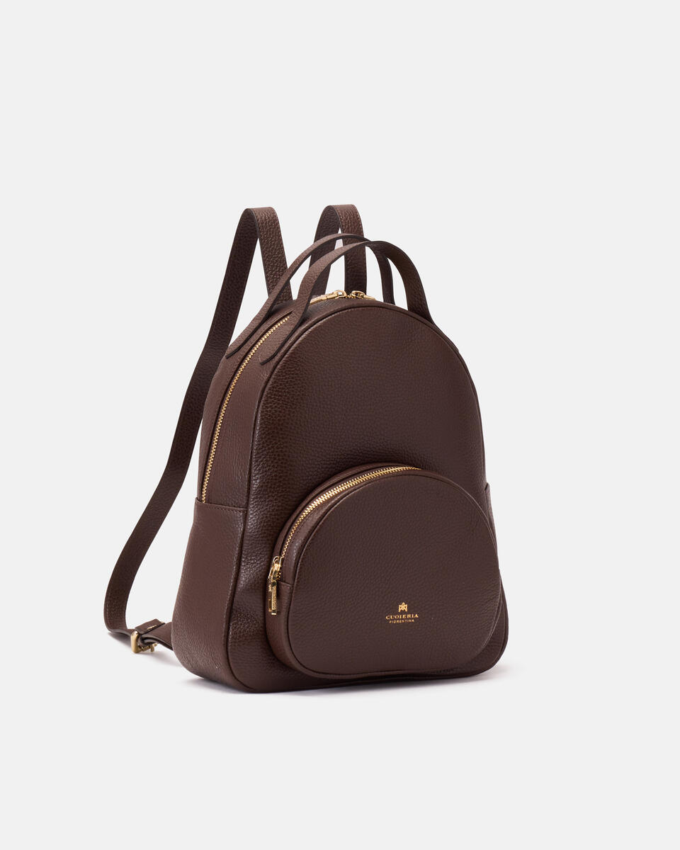 Velvet Pocket Backpack Cioccolato  - Zaini - Borse Donna - Borse - Cuoieria Fiorentina