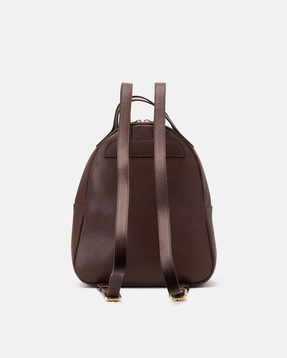 Velvet Pocket Backpack Cioccolato  - Zaini - Borse Donna - Borse - Cuoieria Fiorentina