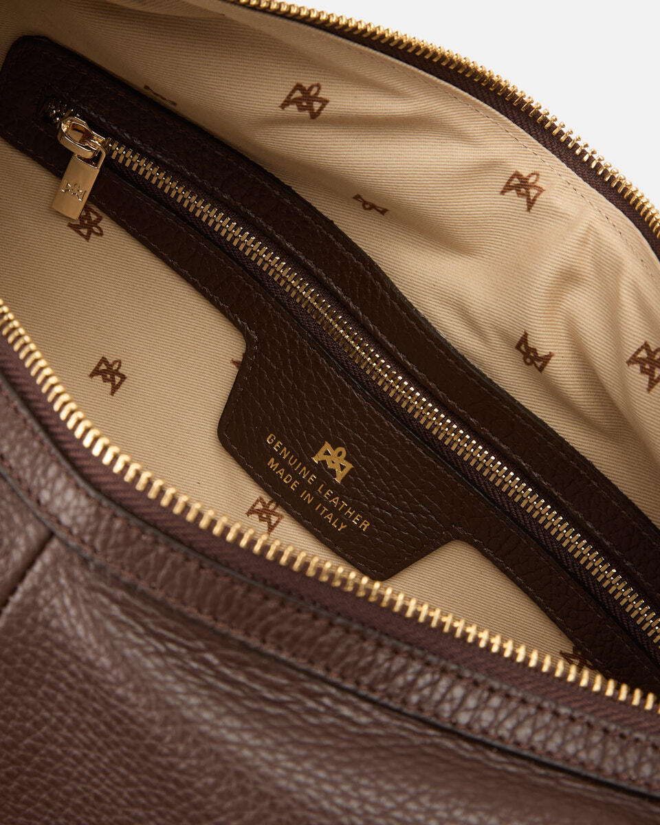 HOBO BAG Chocolate  - Shoulder Bags - Women's Bags - Bags - Cuoieria Fiorentina