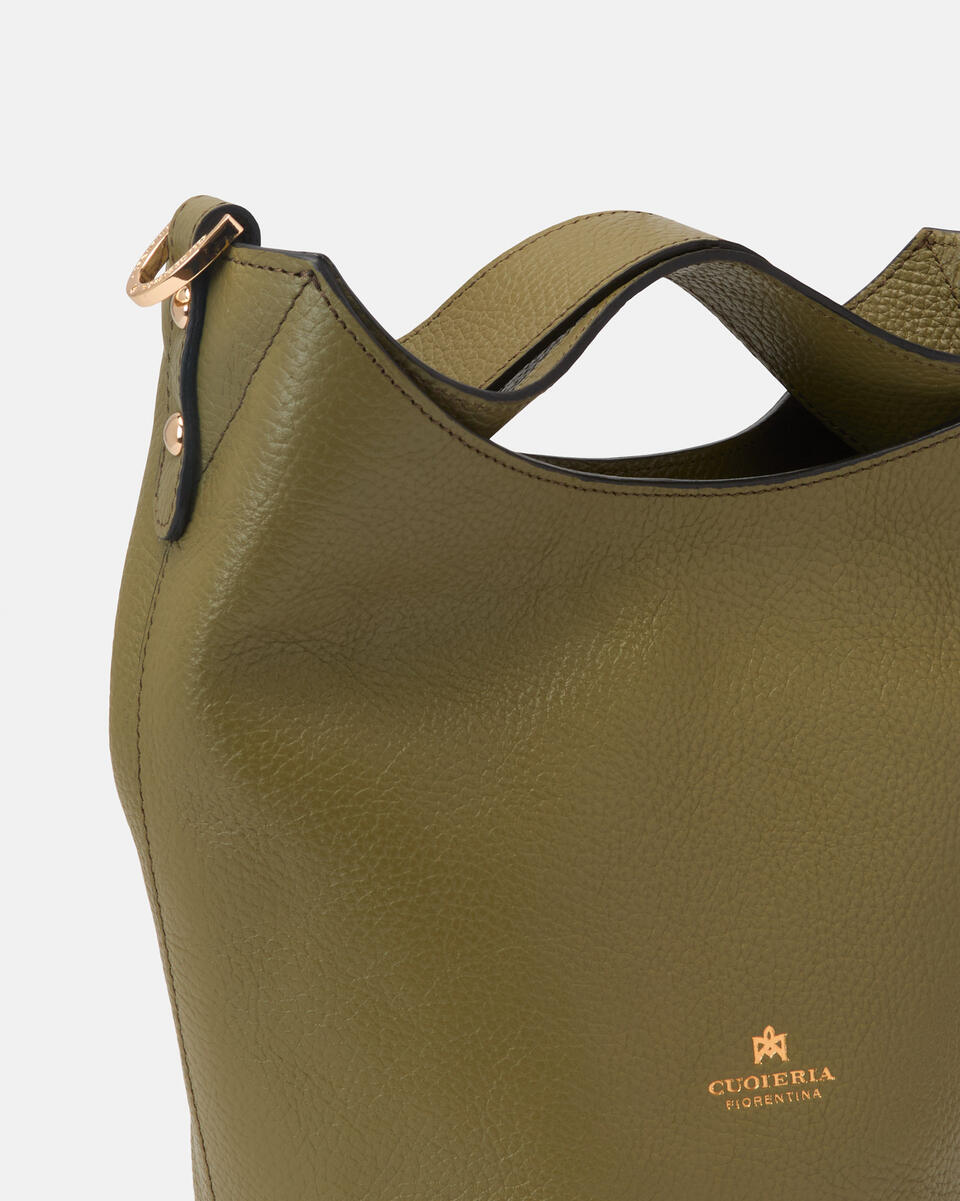 Gaia small bucket Militare  - Secchiello - Borse Donna - Borse - Cuoieria Fiorentina