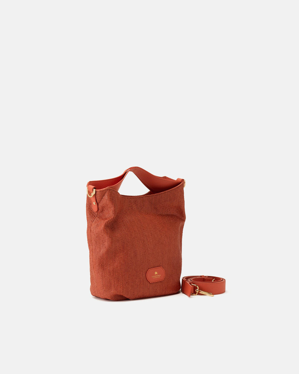 Gaia large bucket Raffia Papaya  - Secchiello - Borse Donna - Borse - Cuoieria Fiorentina