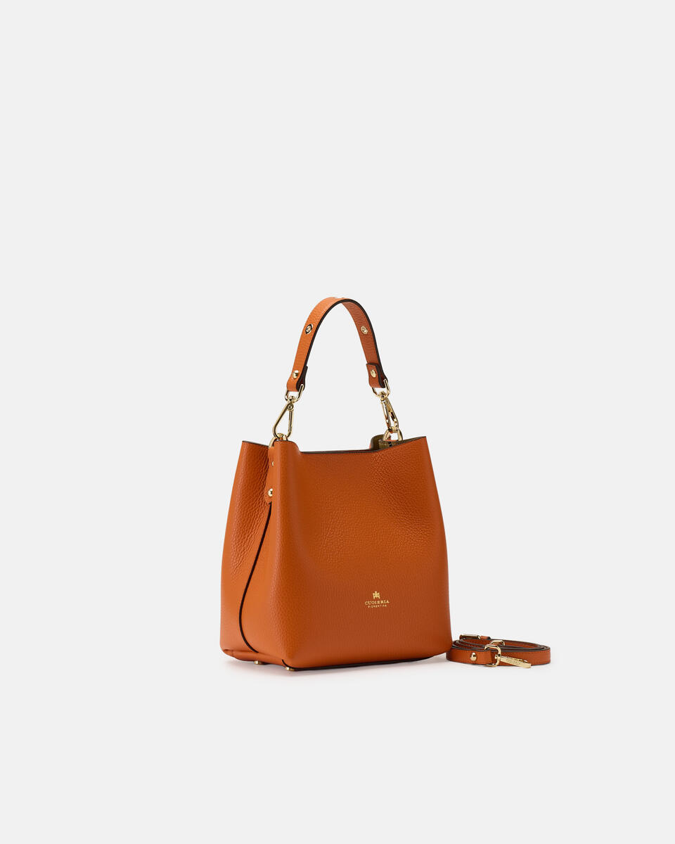 Candy small bucket Arancio  - Secchiello - Borse Donna - Borse - Cuoieria Fiorentina