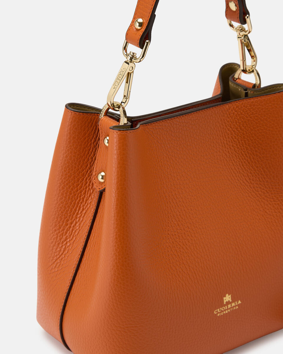 Candy small bucket Arancio  - Secchiello - Borse Donna - Borse - Cuoieria Fiorentina