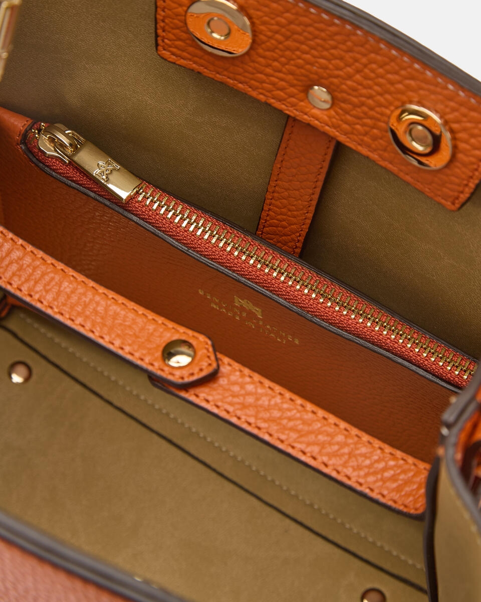 Candy small bucket Arancio  - Secchiello - Borse Donna - Borse - Cuoieria Fiorentina