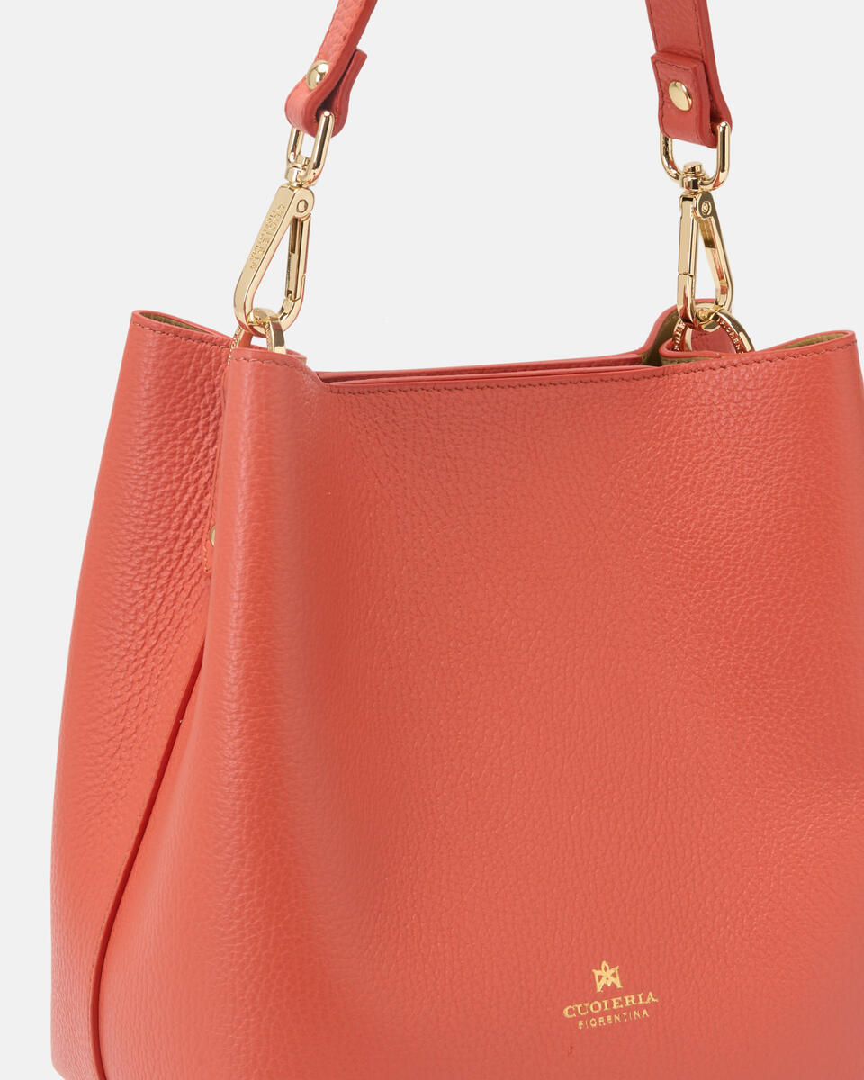 Candy small bucket Papaya  - Secchiello - Borse Donna - Borse - Cuoieria Fiorentina