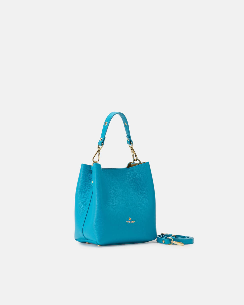 Candy small bucket Turchese  - Secchiello - Borse Donna - Borse - Cuoieria Fiorentina