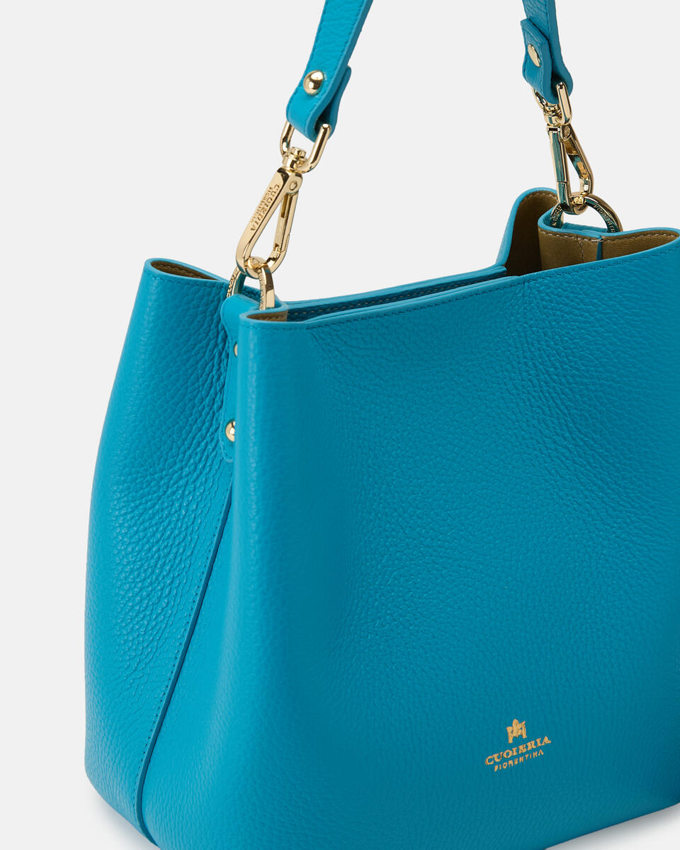 Candy small bucket Turchese  - Secchiello - Borse Donna - Borse - Cuoieria Fiorentina