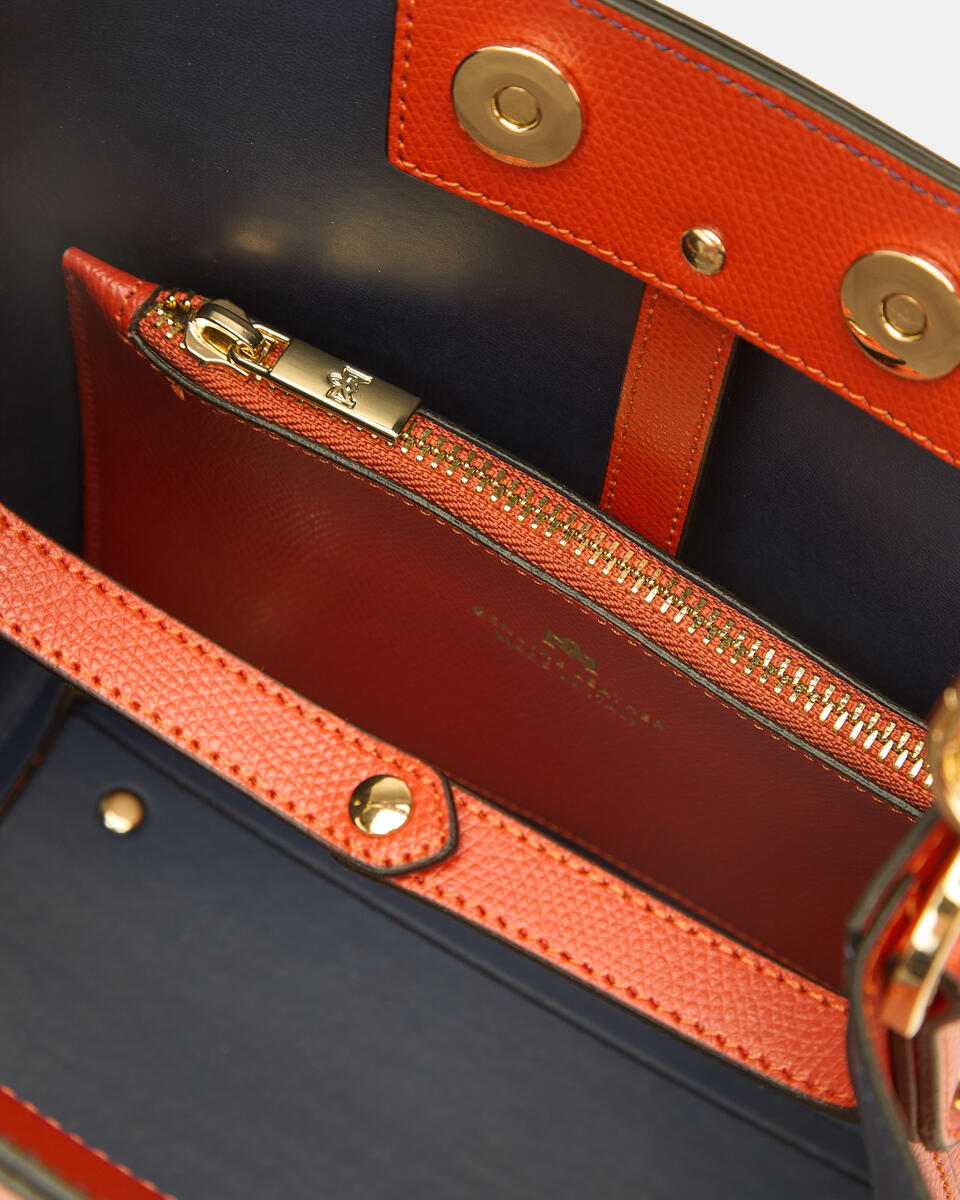 SMALL BUCKET BAG Burnt orange  - Cuoieria Fiorentina