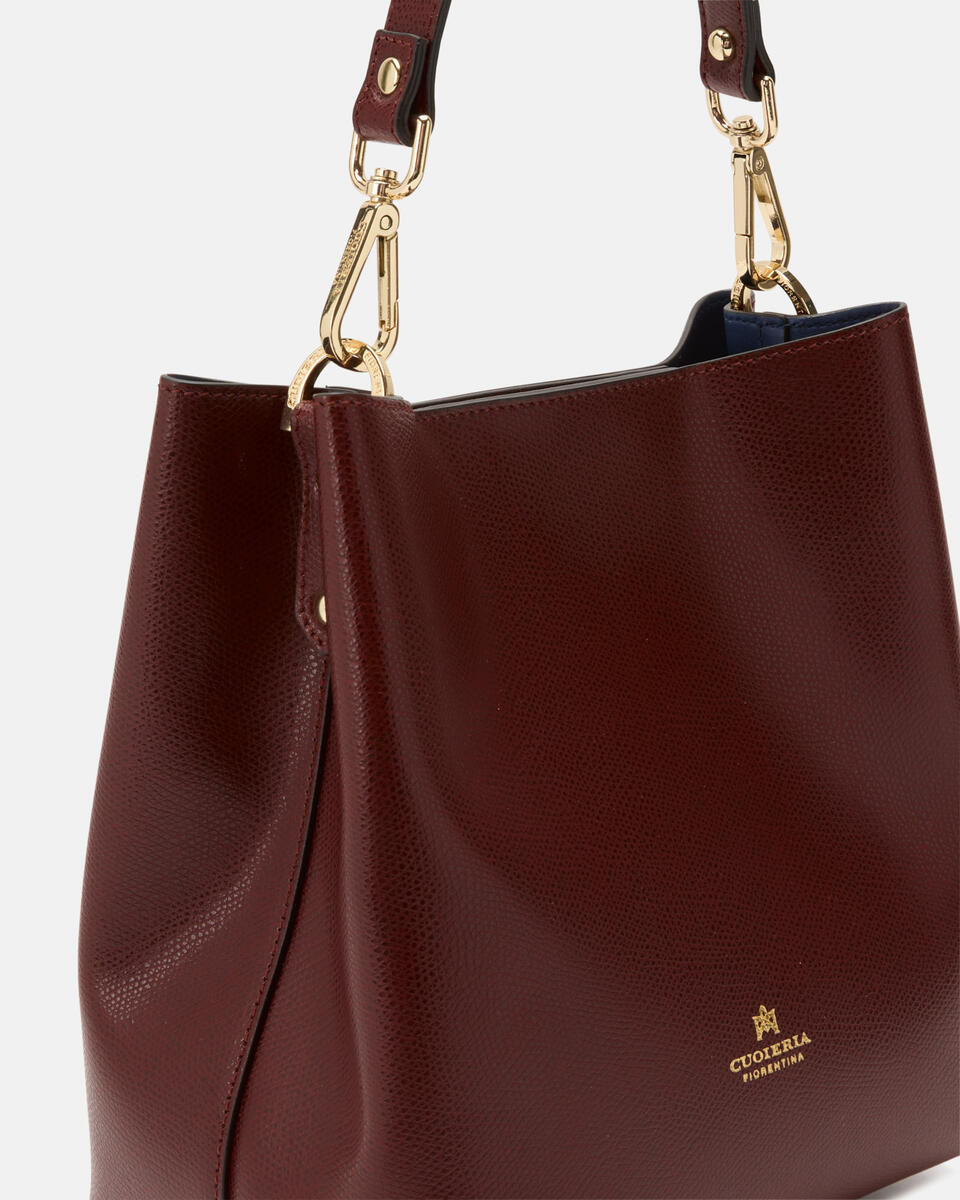 SMALL BUCKET BAG Bordeaux  - Bucket Bags - Women's Bags - Bags - Cuoieria Fiorentina