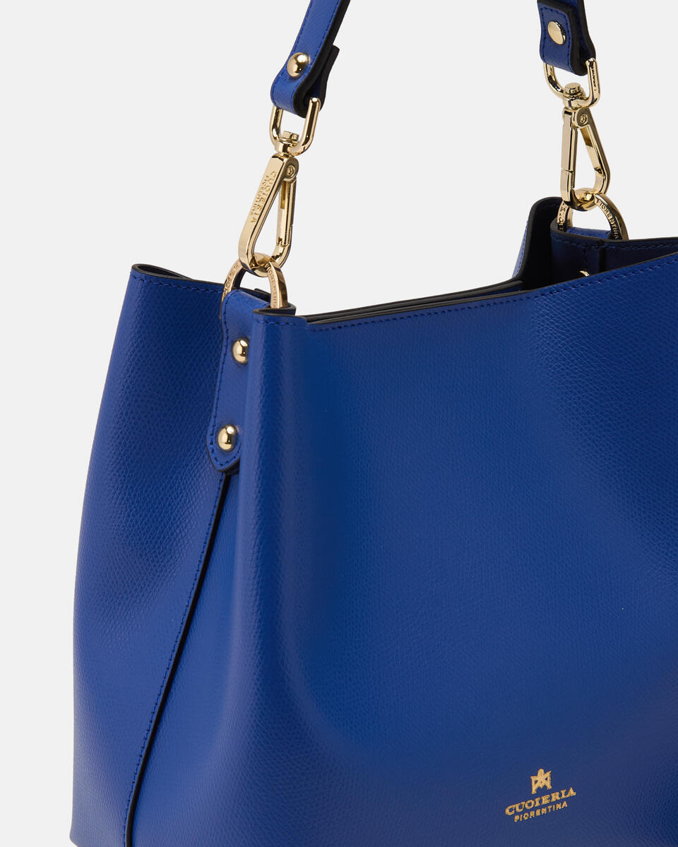 SMALL BUCKET BAG Bluette  - Bucket Bags - Women's Bags - Bags - Cuoieria Fiorentina