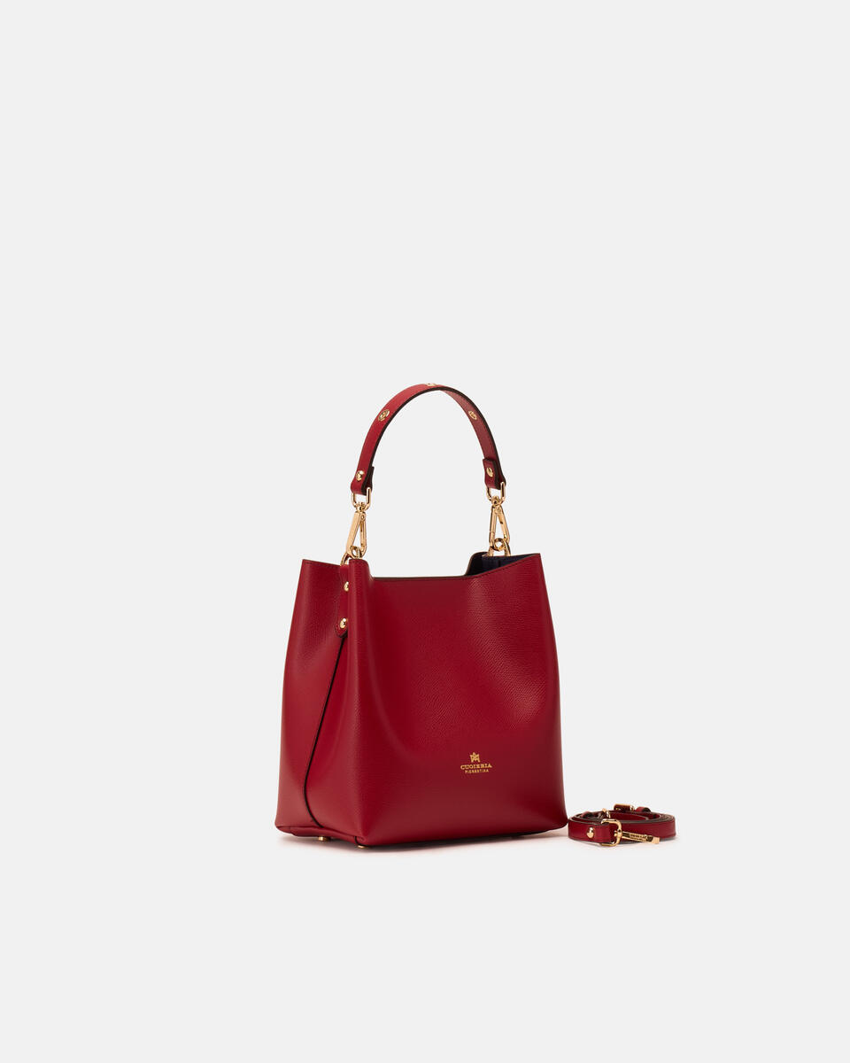 SMALL BUCKET BAG Cherry  - Cuoieria Fiorentina
