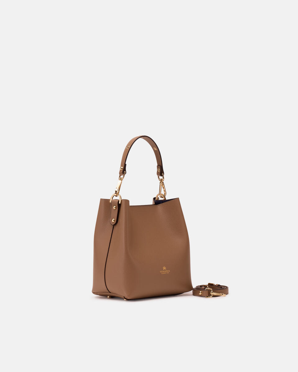 SMALL BUCKET BAG Desert  - Cuoieria Fiorentina