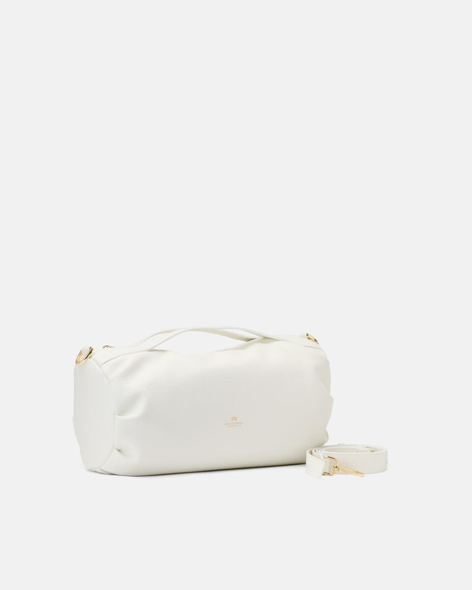 Gaia Large duffle Bianco  - Cuoieria Fiorentina
