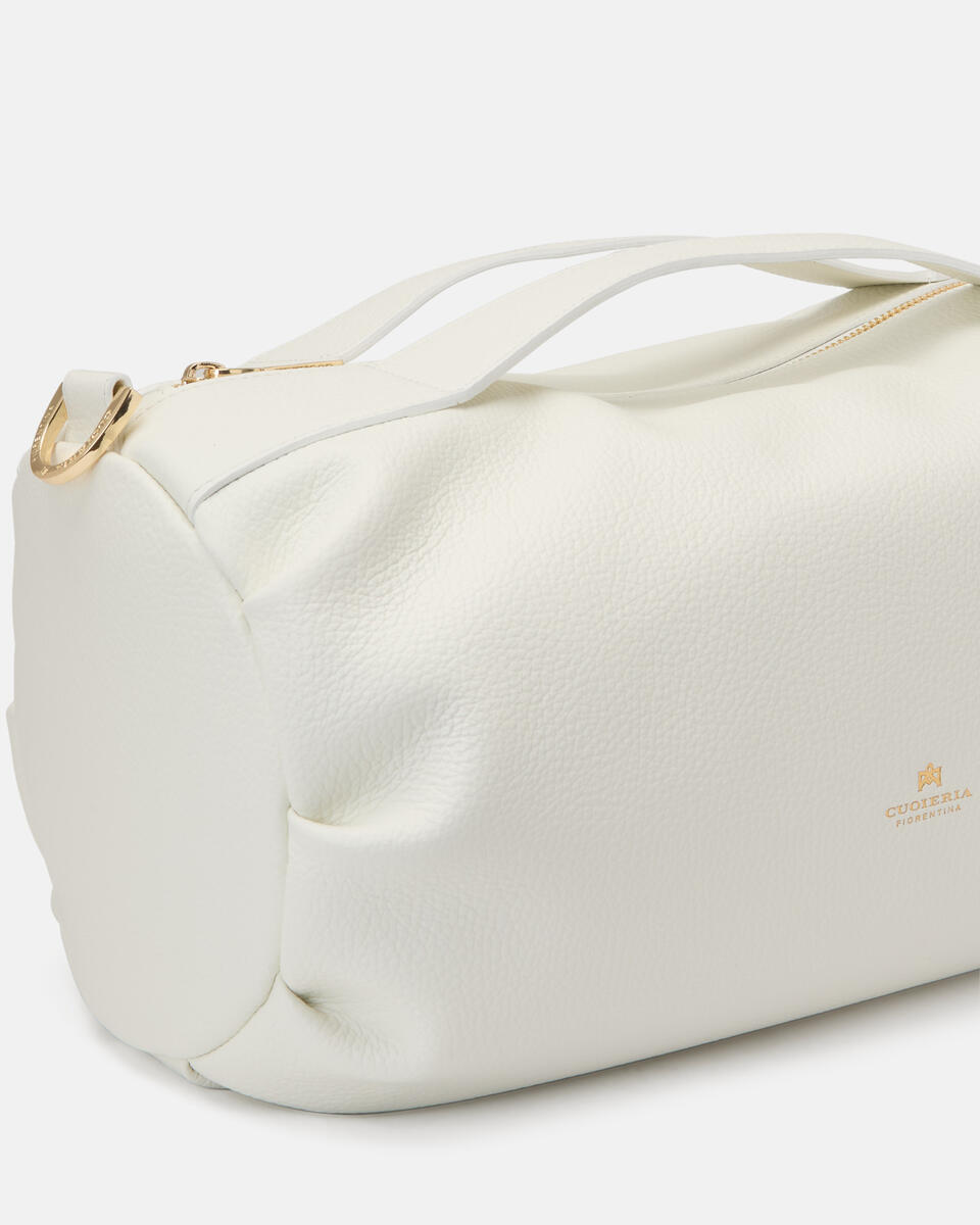 Gaia Large duffle Bianco  - Cuoieria Fiorentina