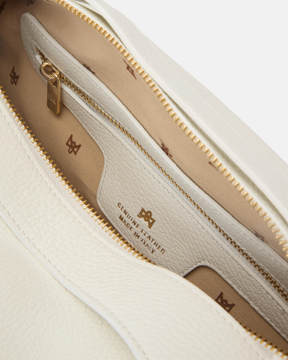 Gaia Large duffle Bianco  - Cuoieria Fiorentina