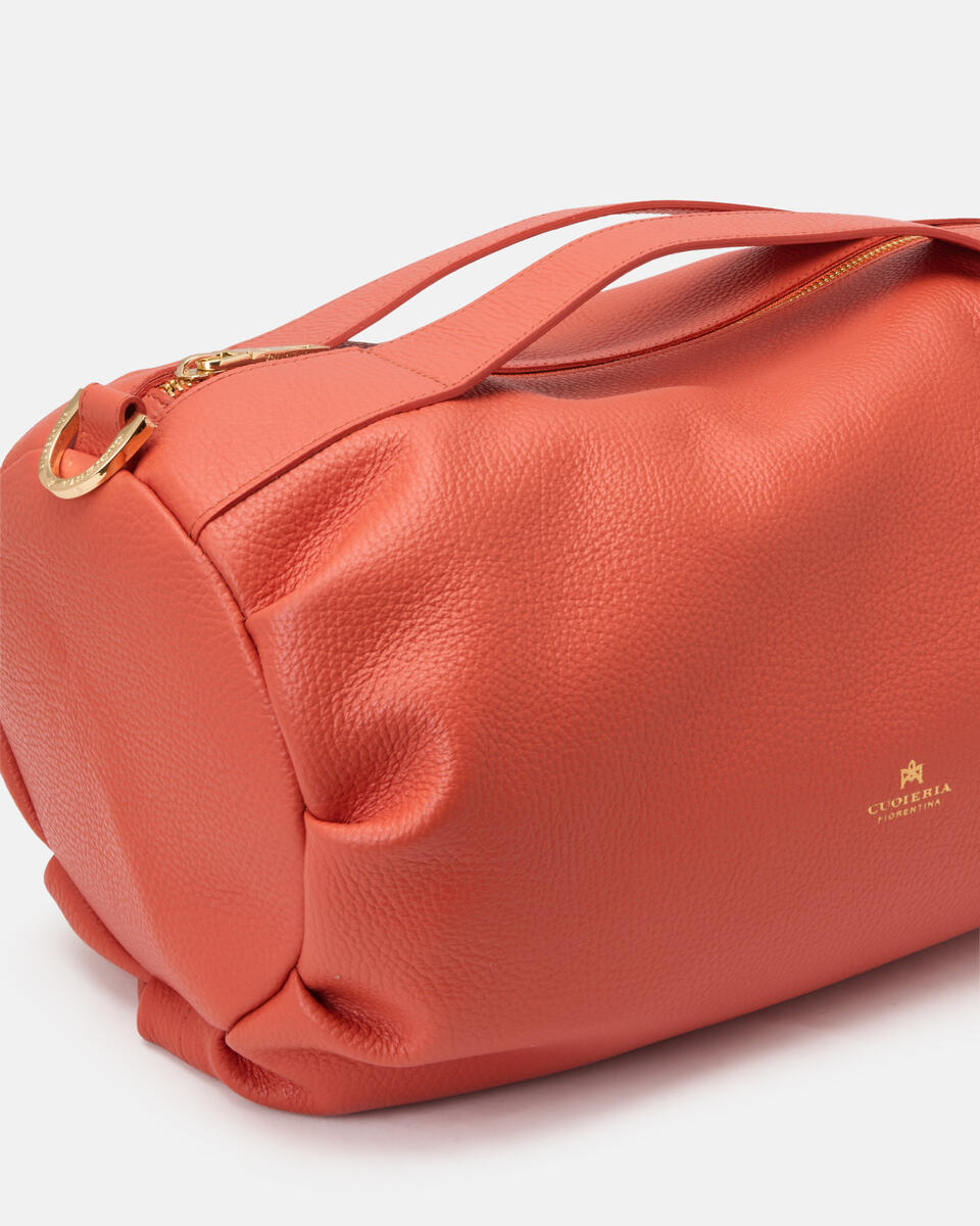 Gaia Large duffle Papaya  - Cuoieria Fiorentina