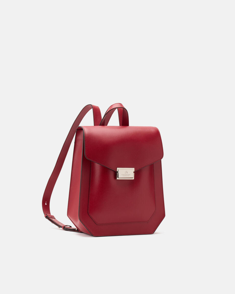 Penta Backpack Cherry  - Cuoieria Fiorentina