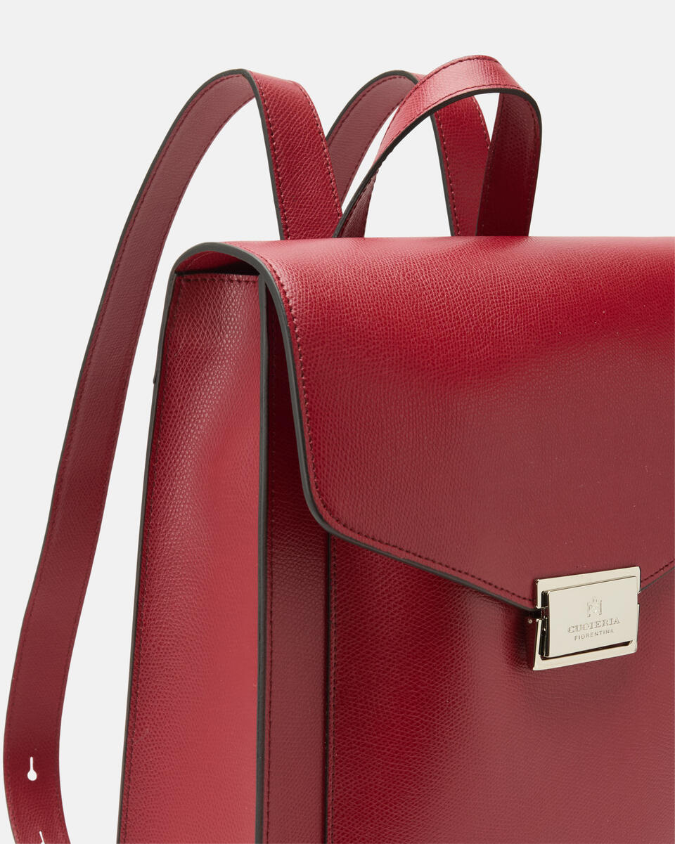 Penta Backpack Cherry  - Cuoieria Fiorentina