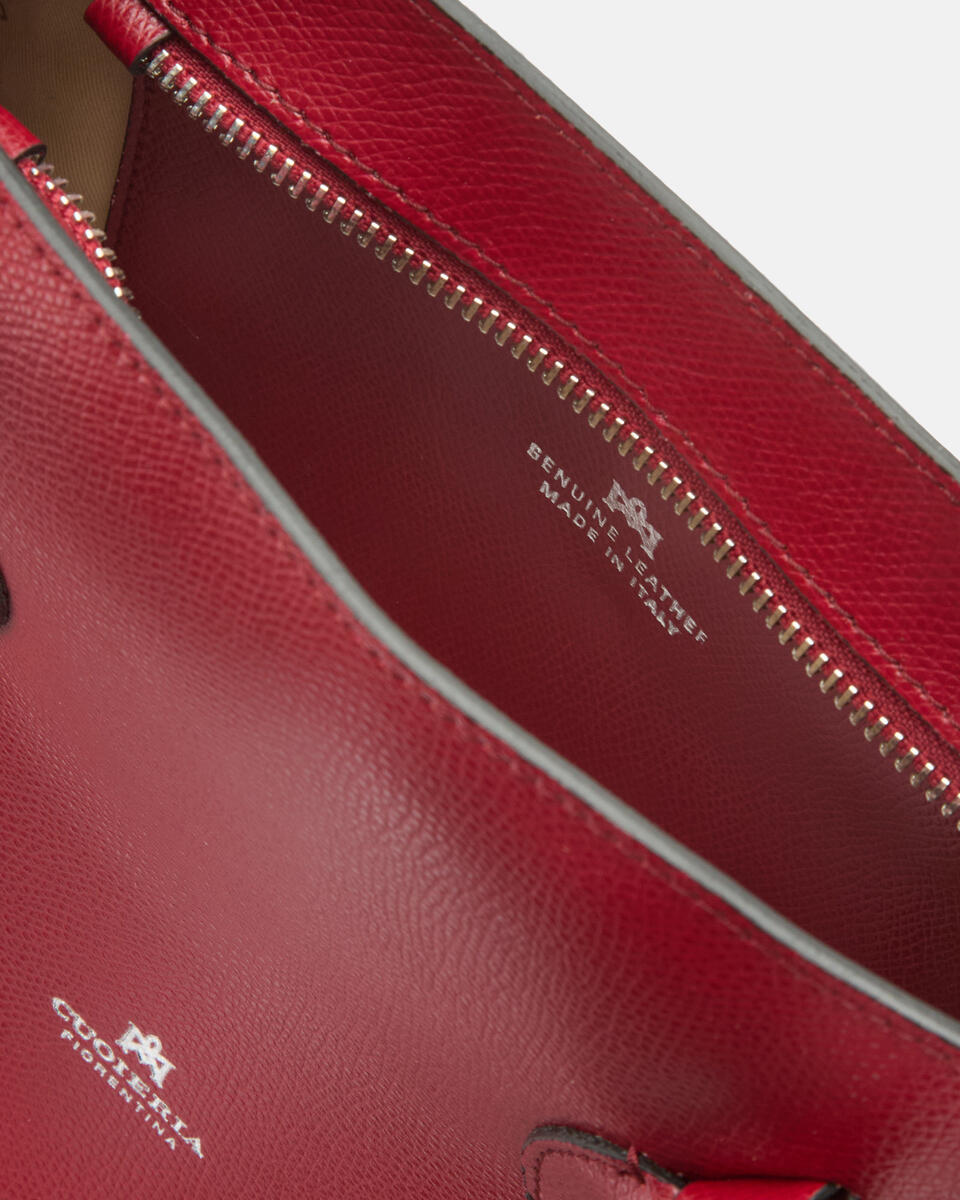 Penta medium tote Cherry  - Cuoieria Fiorentina