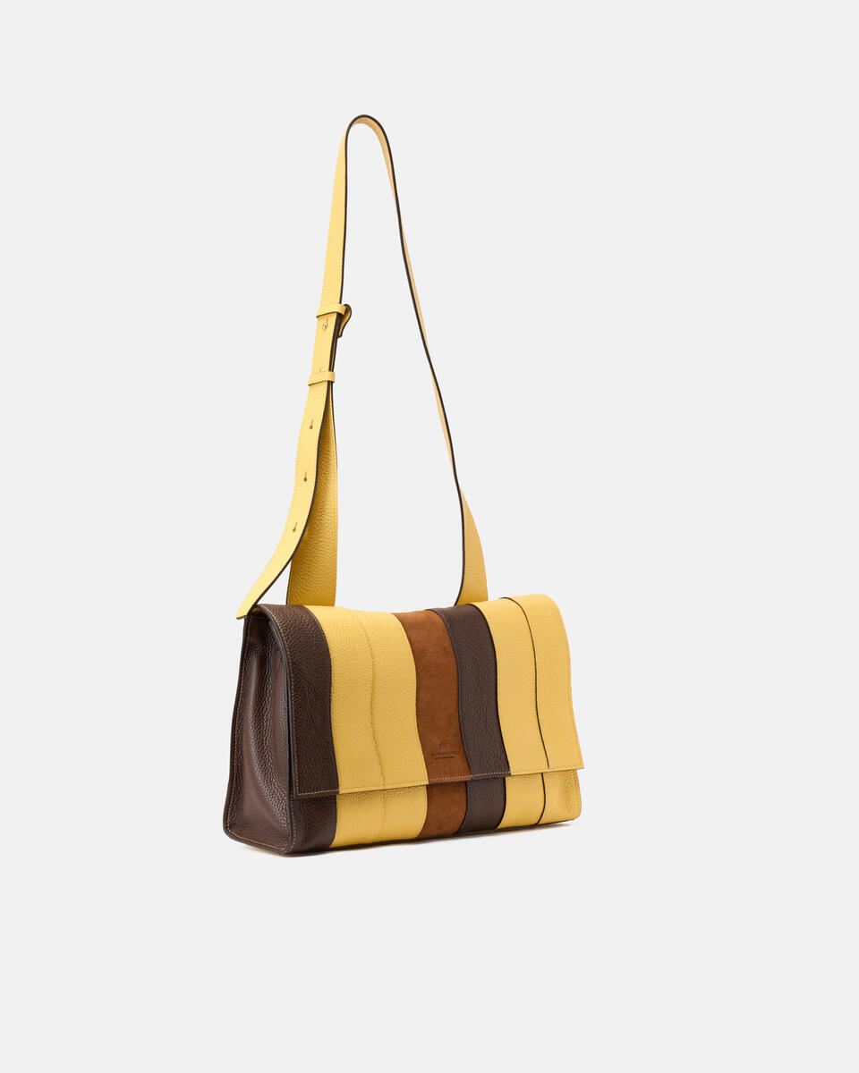 Patch Flap Bag Yellow  - Messenger Bags - Women's Bags - Bags - Cuoieria Fiorentina
