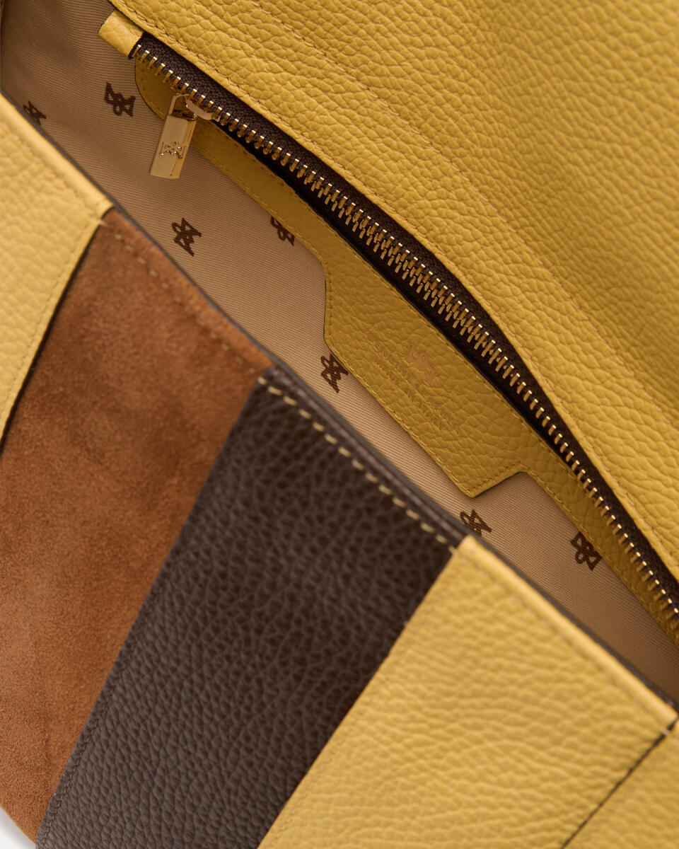 Patch Flap Bag Yellow  - Messenger Bags - Women's Bags - Bags - Cuoieria Fiorentina