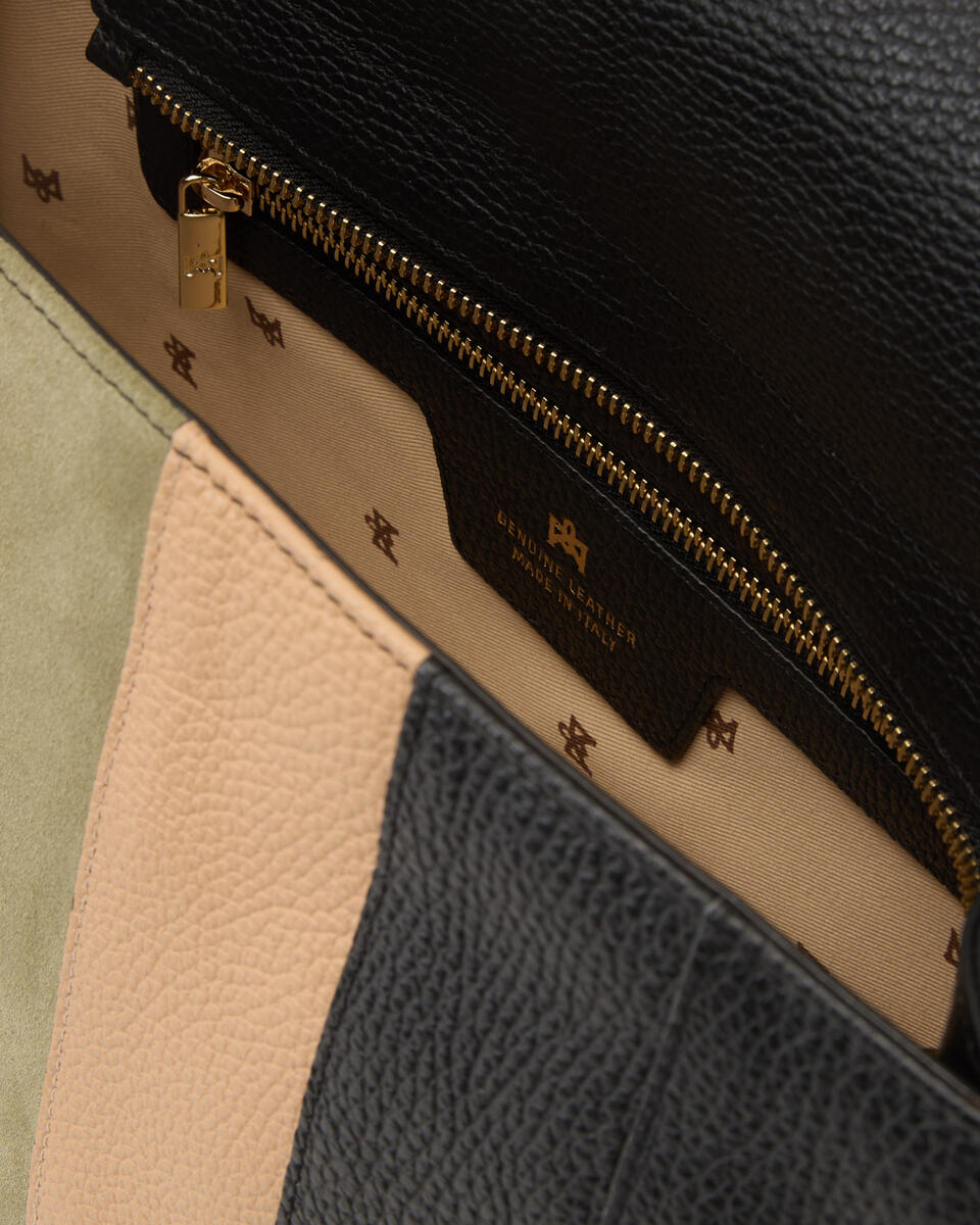 Patch Flap Bag Nero  - Messenger - Borse Donna - Borse - Cuoieria Fiorentina