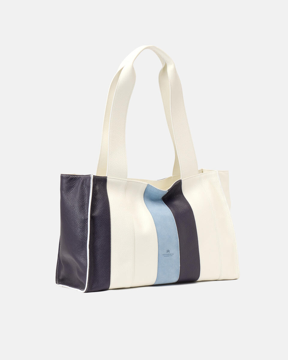 PATCH SHOPPING BAG White  - Cuoieria Fiorentina