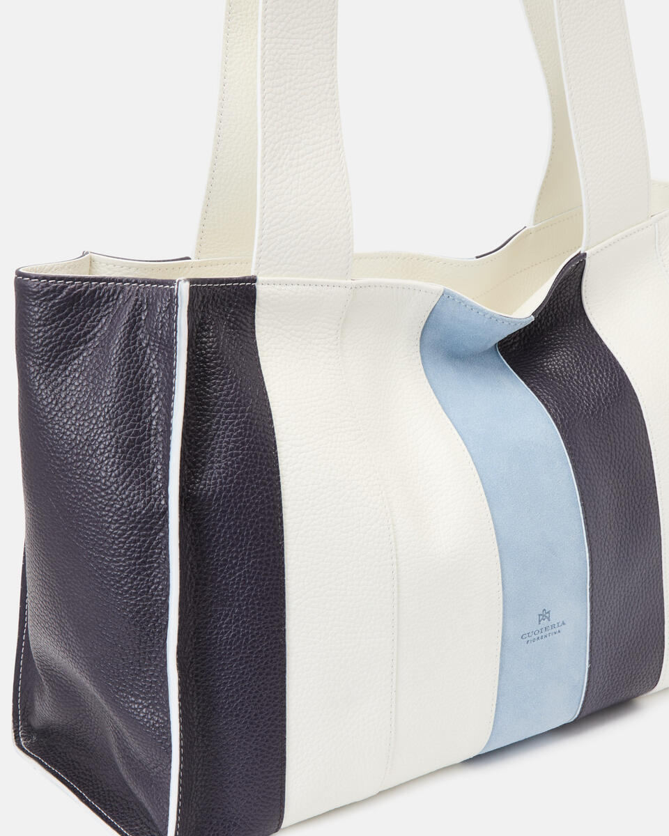 PATCH SHOPPING BAG White  - Cuoieria Fiorentina