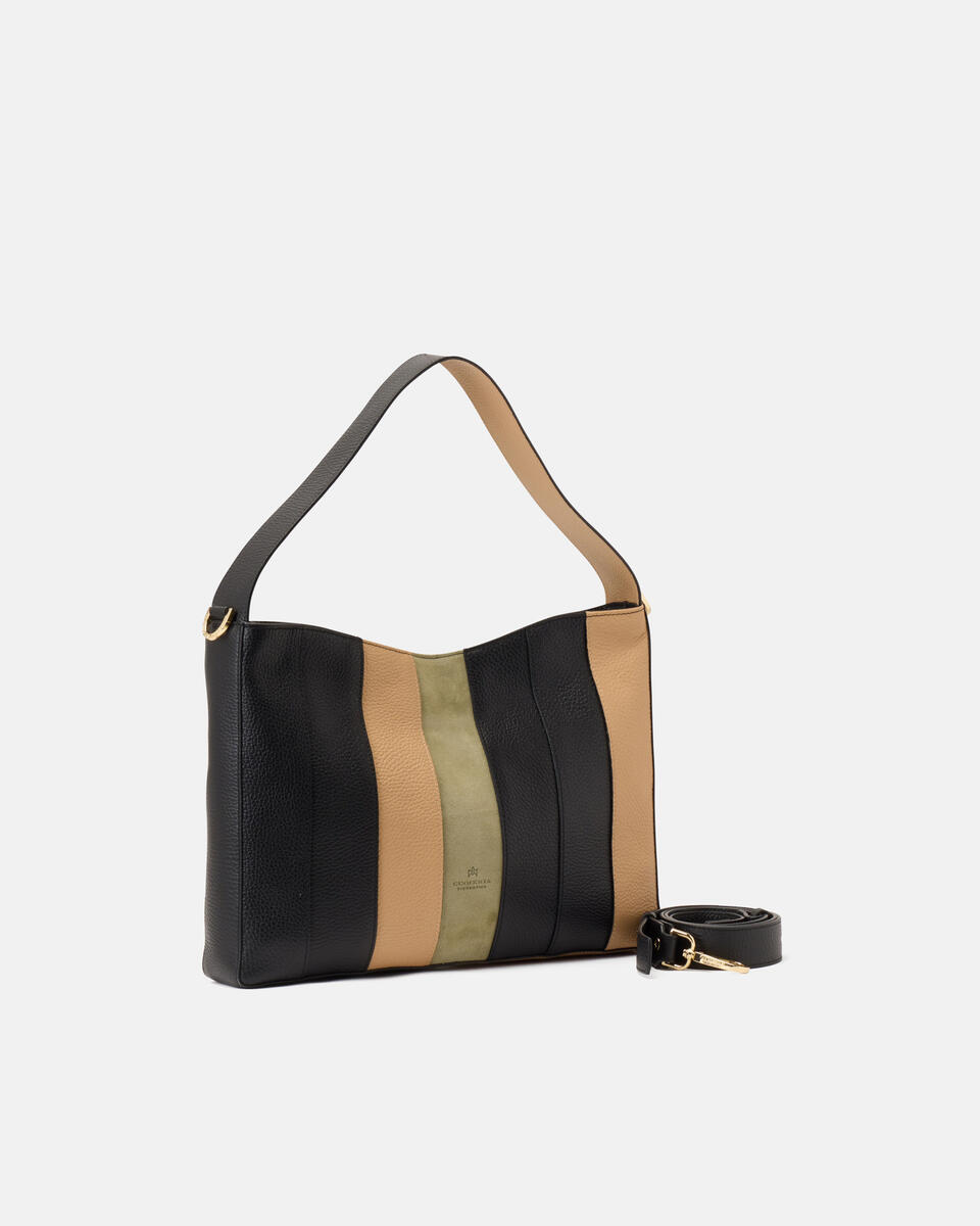 Patch Small Hobo Nero  - Cuoieria Fiorentina