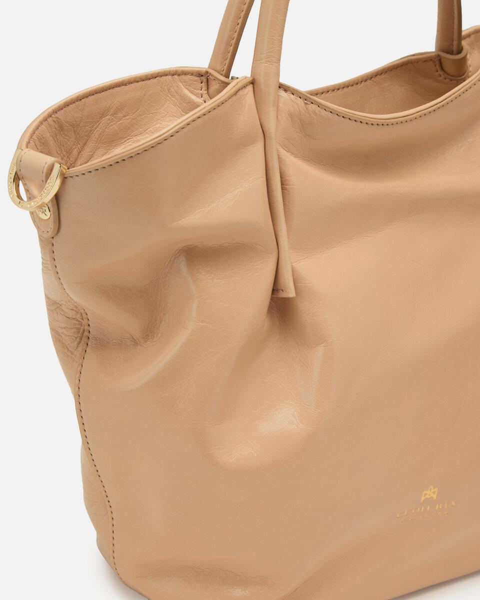 SMALL TOTE BAG Nude  - Bags - Special Price - Cuoieria Fiorentina