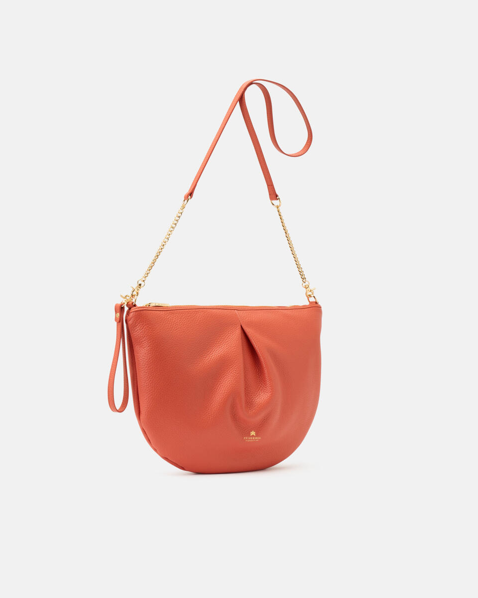 MAXI POUCH Papaya  - Crossbody Bags - Women's Bags - Bags - Cuoieria Fiorentina