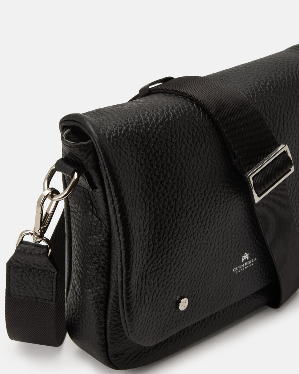 MESSENGER Black  - Crossbody Bags - Men's Bags - Bags - Cuoieria Fiorentina