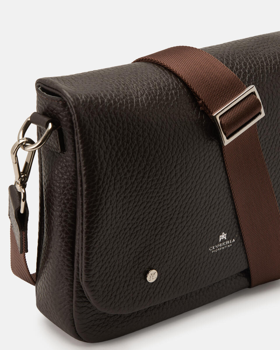 MESSENGER Dark brown  - Crossbody Bags - Men's Bags - Bags - Cuoieria Fiorentina