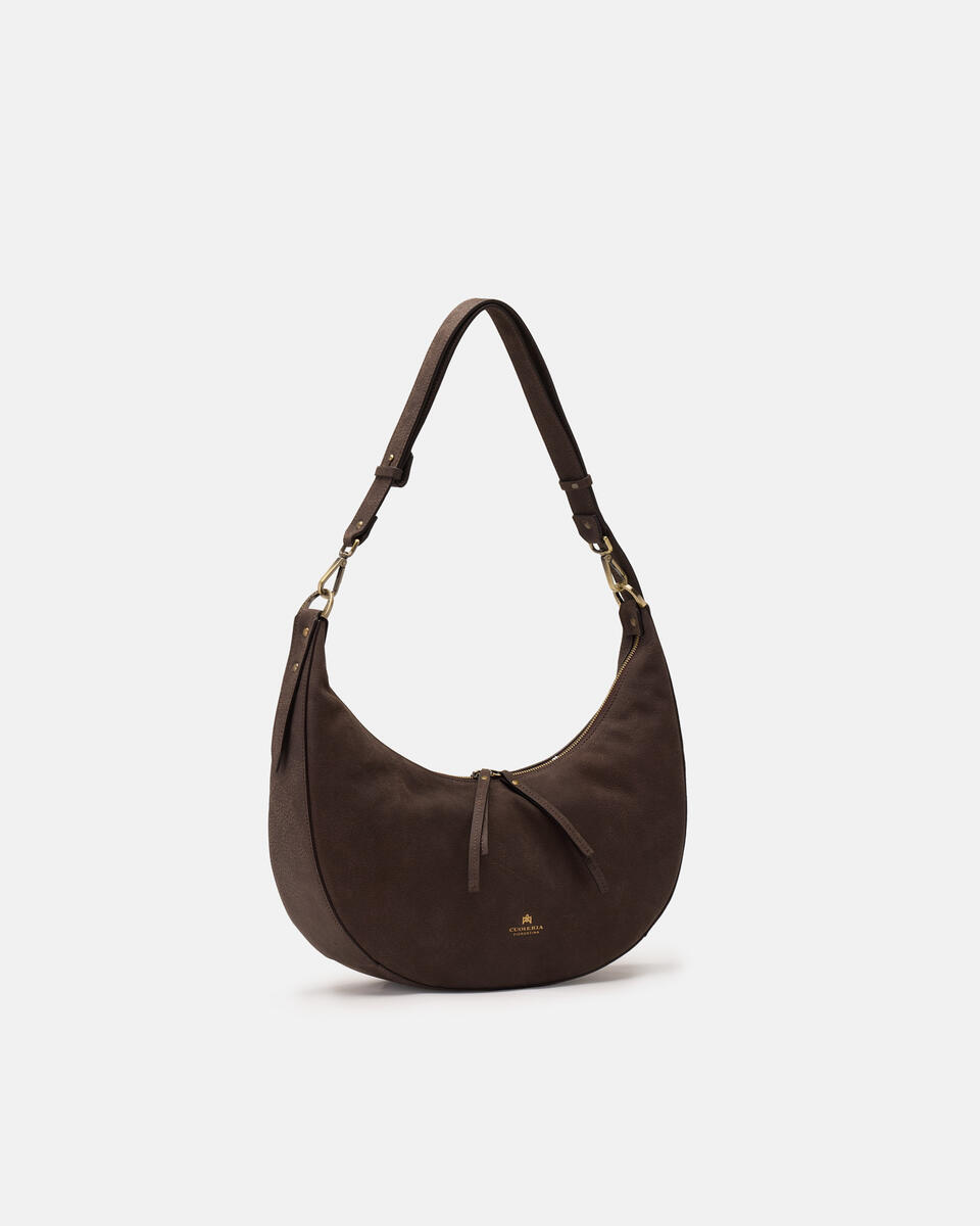 Eva soft large hobo Cioccolato  - Cuoieria Fiorentina