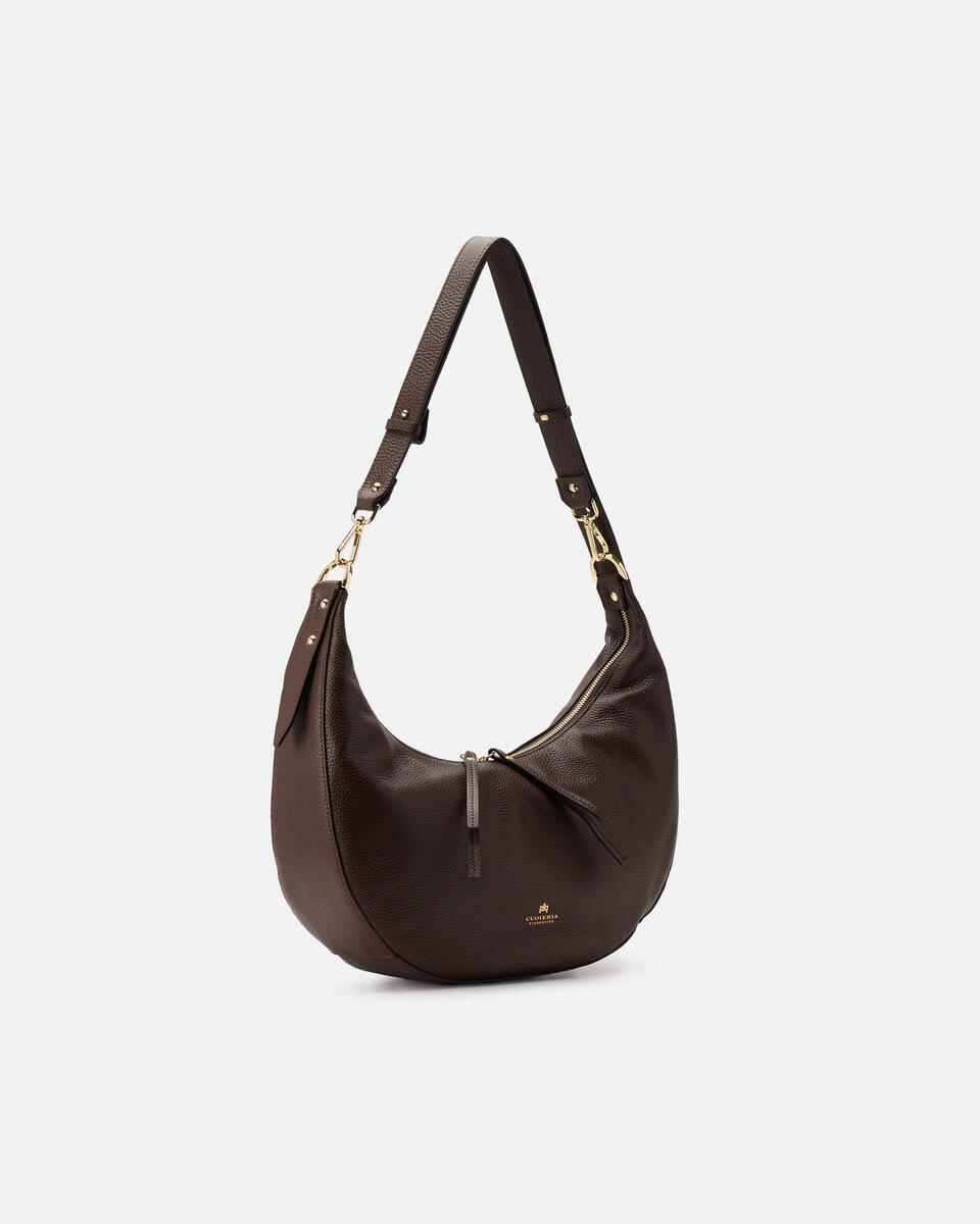 Eva soft large hobo Cioccolato  - Borse A Spalla - Borse Donna - Borse - Cuoieria Fiorentina